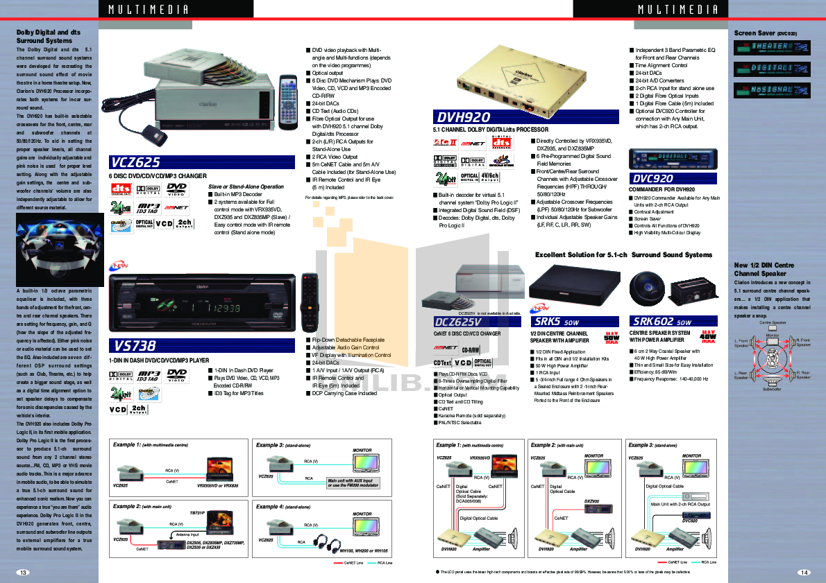 PDF manual for Clarion Car Amplifier MCD360