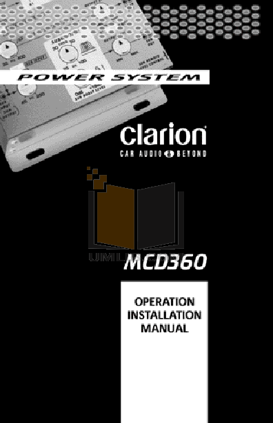 Download free pdf for Clarion MCD360 Car Amplifier manual