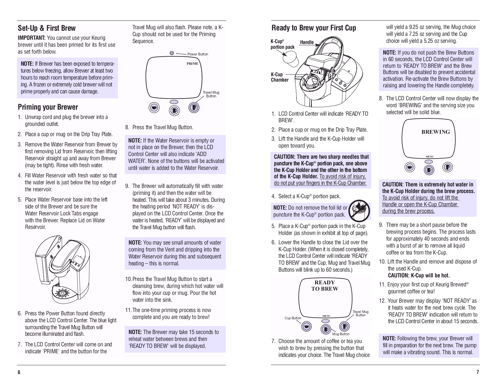 PDF manual for Keurig Coffee Maker B60