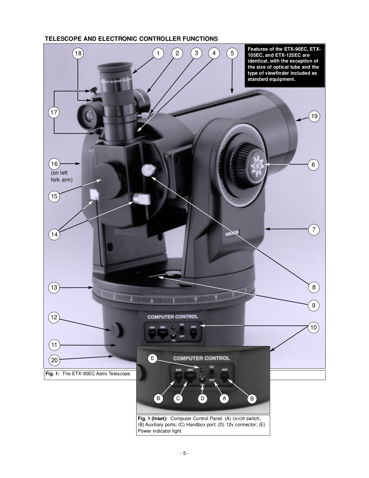 PDF manual for Meade Telescope ETX125EC