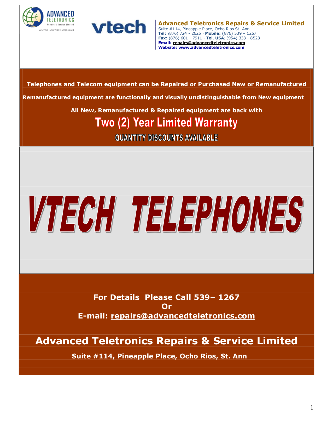 Download free pdf for Vtech ia5879 Telephone manual