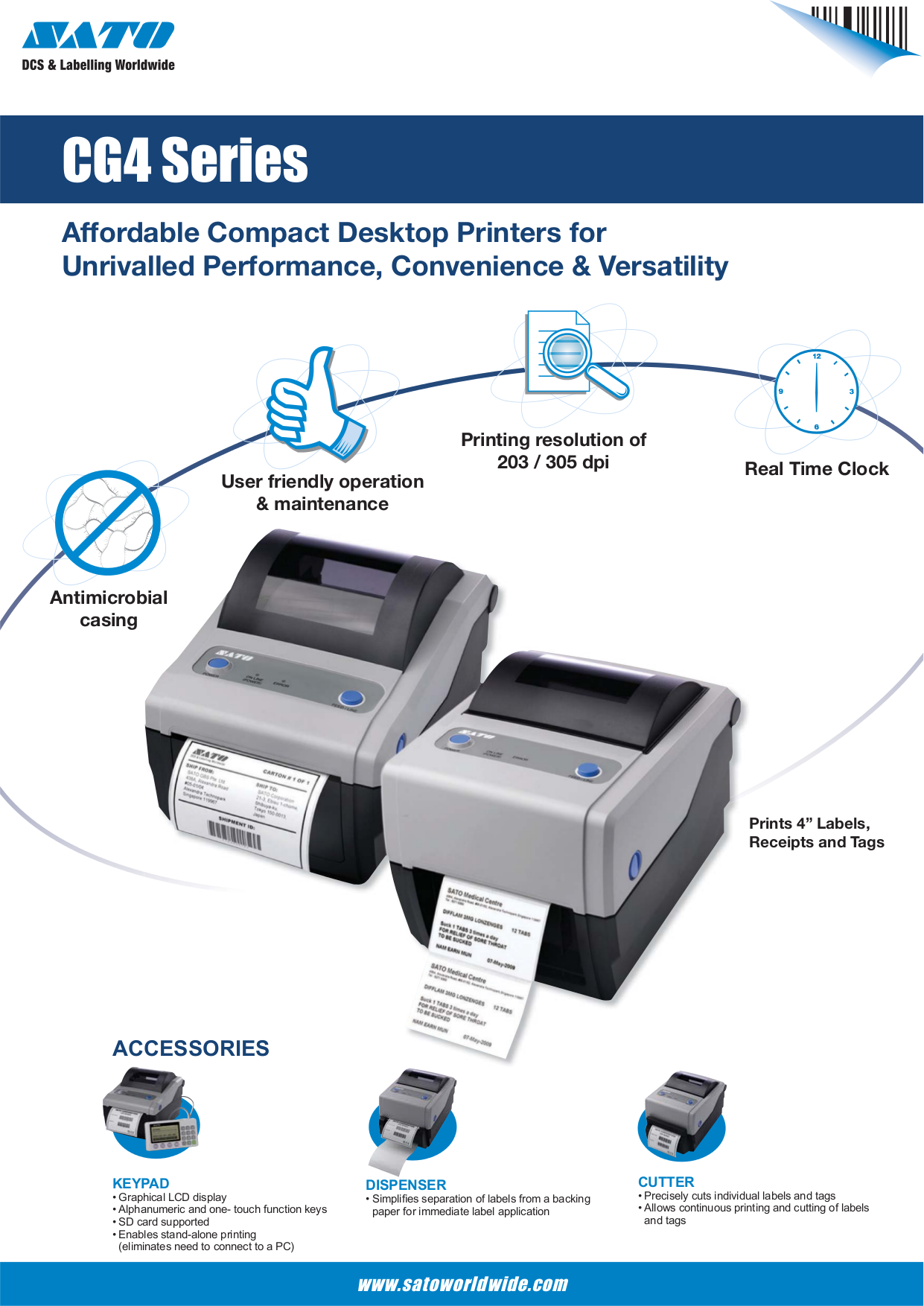 PDF manual for SATO Printer CG408