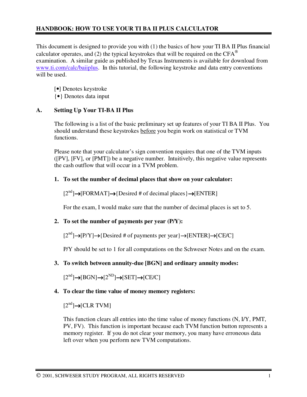 pdf for TI Calculator BA II PLUS PROFESSIONAL manual