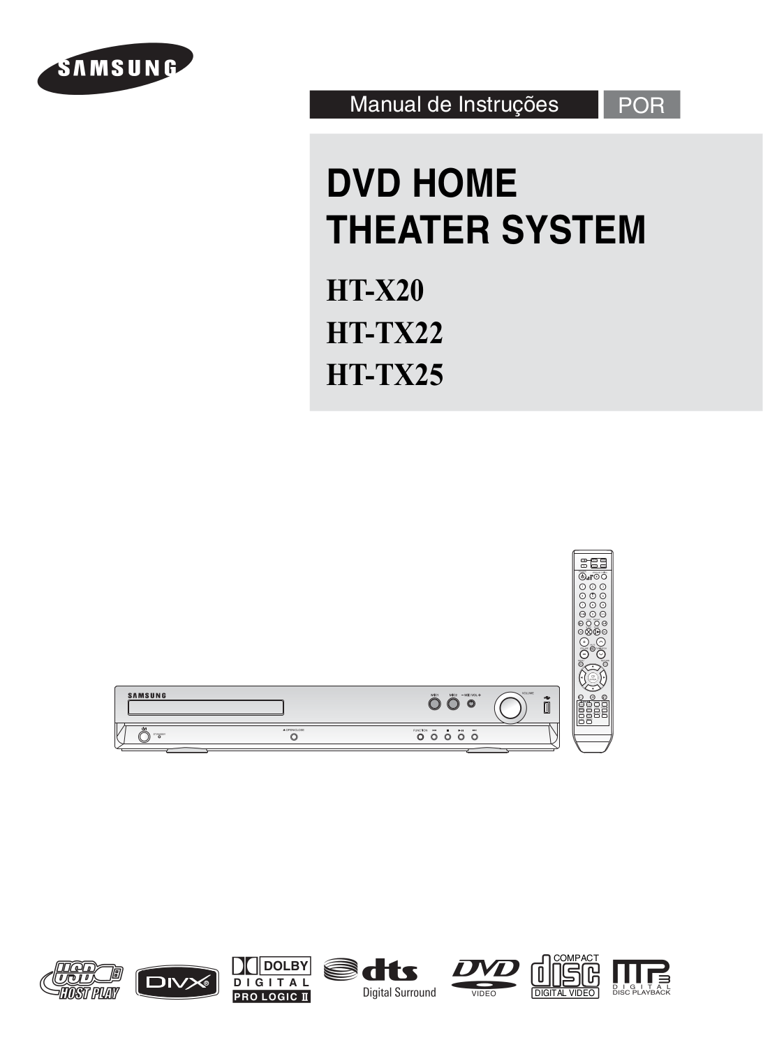 Download free pdf for Samsung HTX20 Home Theater manual