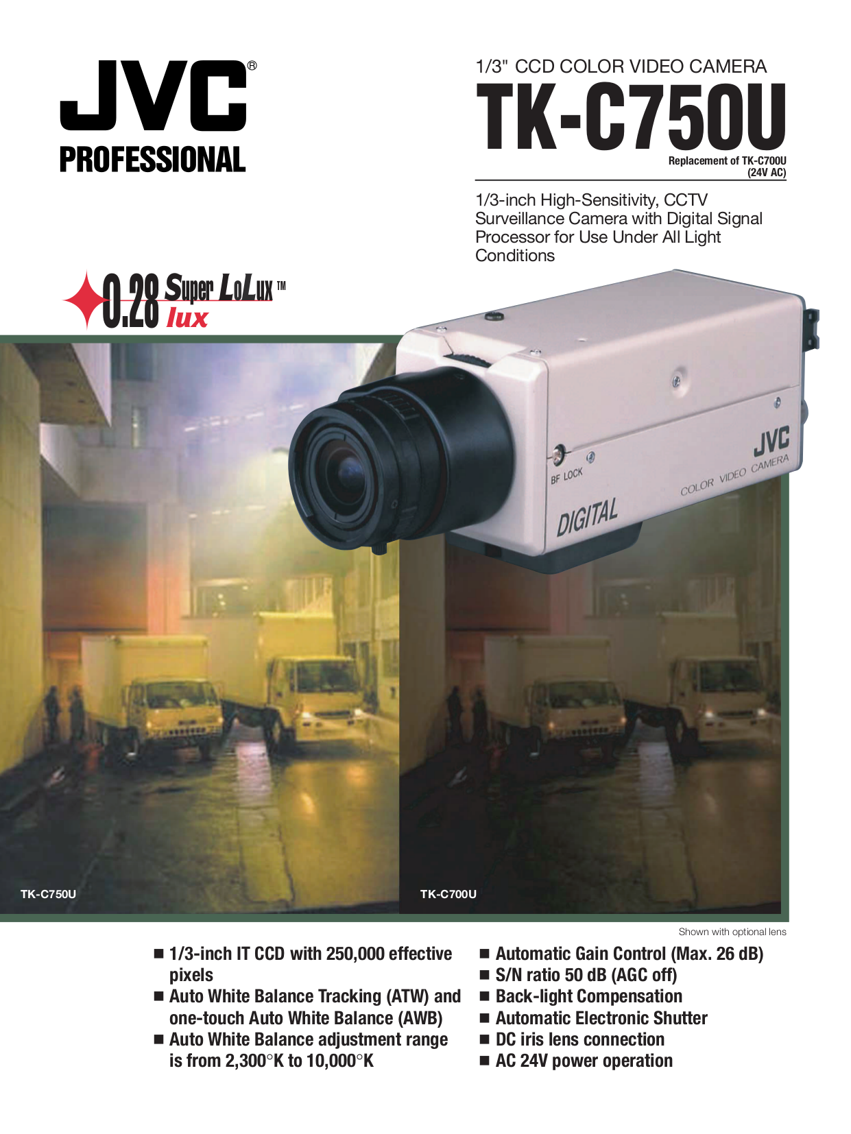 PDF manual for JVC Security Camera TKC750U