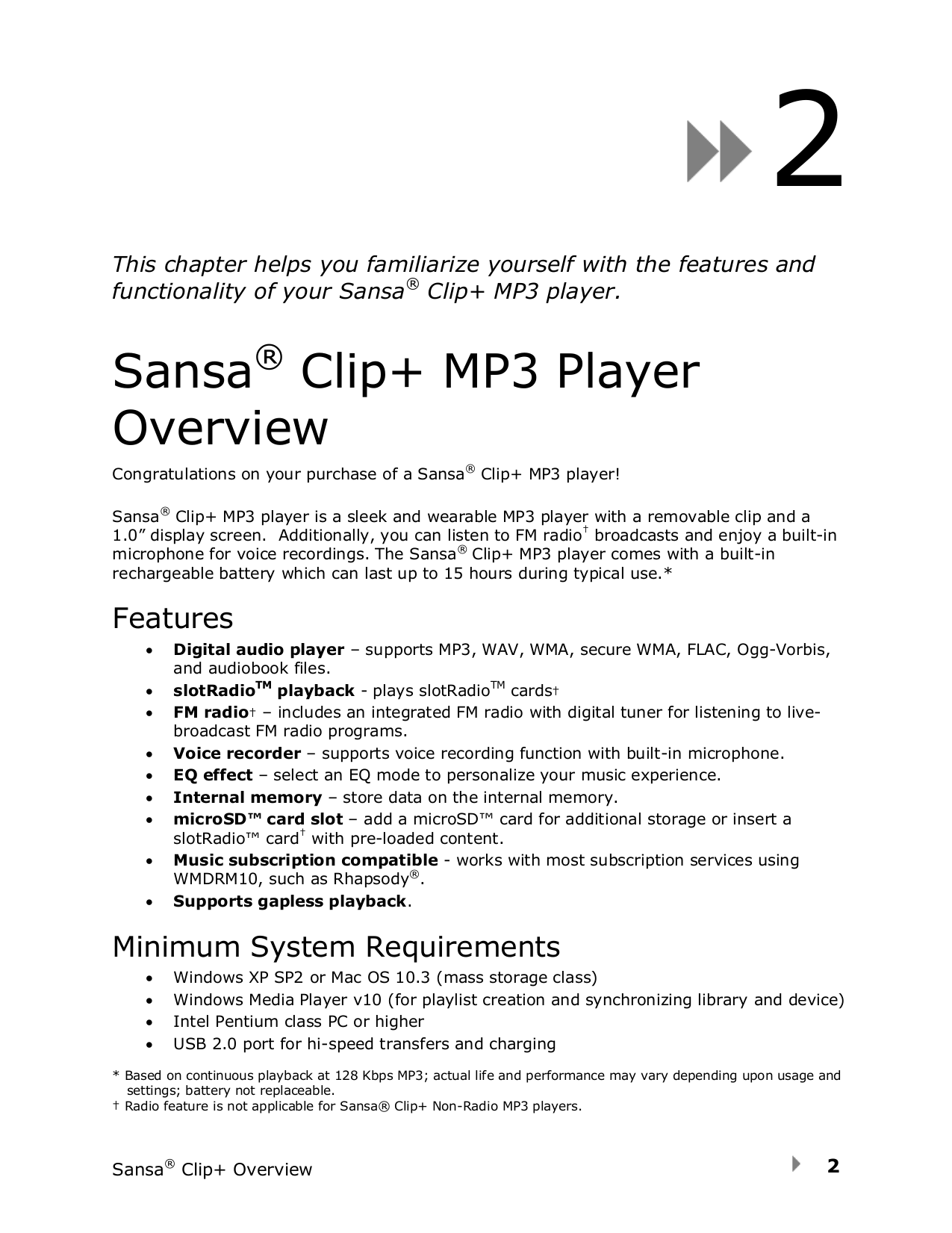 sansa mp3 player instructions