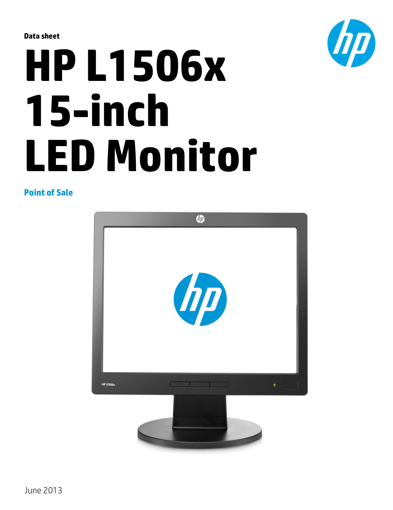 Download free pdf for HP L1506X Monitor manual