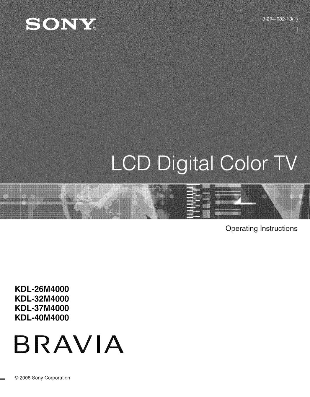 Download free pdf for Sony BRAVIA KDL-26M4000 TV manual