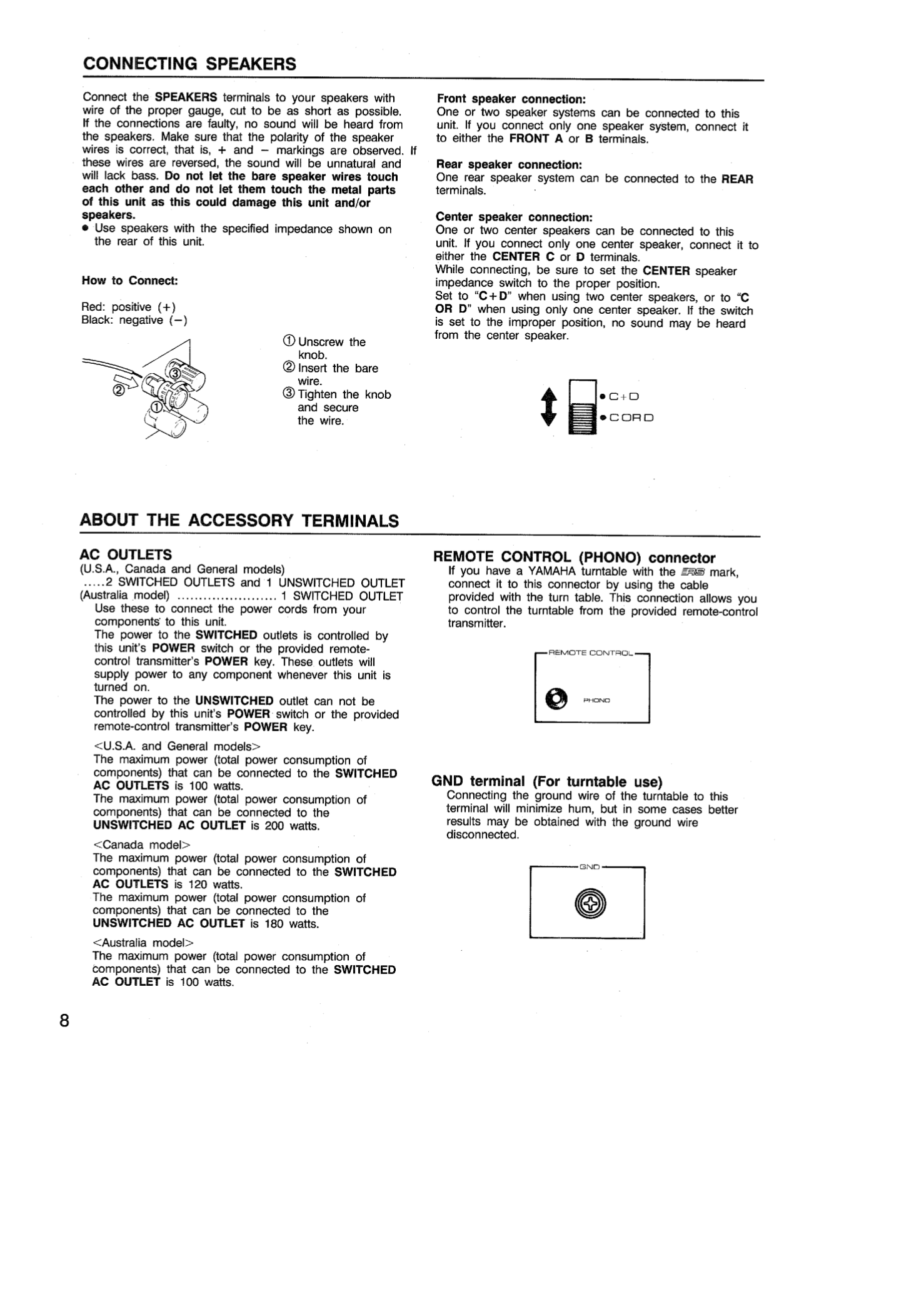 PDF manual for Yamaha Receiver RX-V850