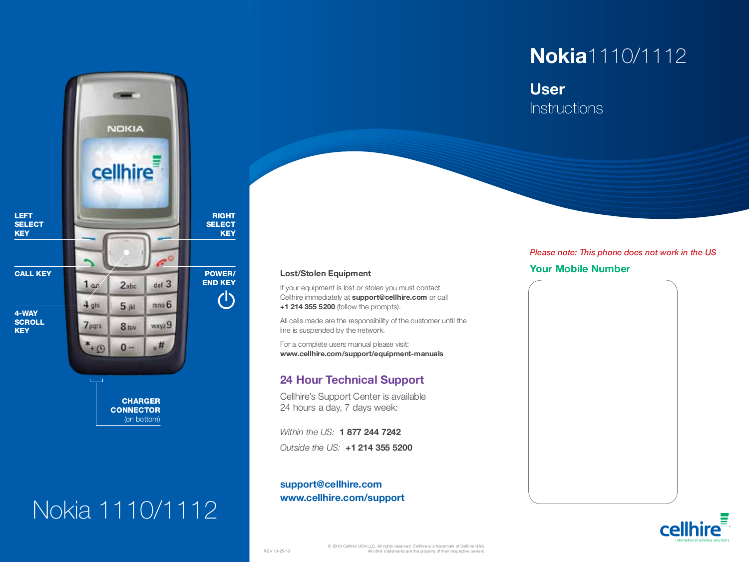 Download free pdf for Nokia 1112 Cell Phone manual