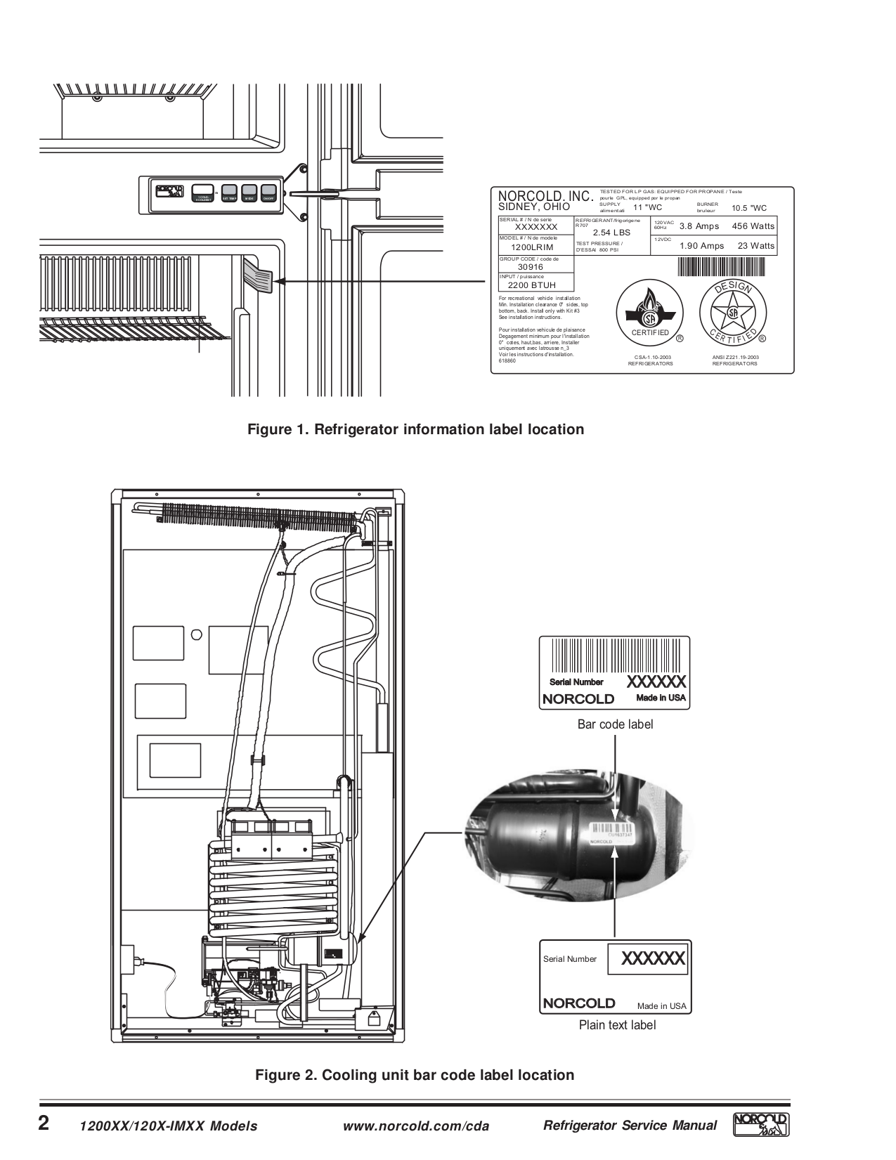 PDF manual for Thetford Refrigerator 1200LRIM