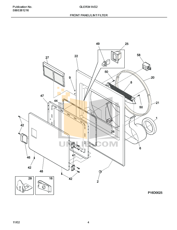 PDF manual for Frigidaire Dryer GLER341AS2