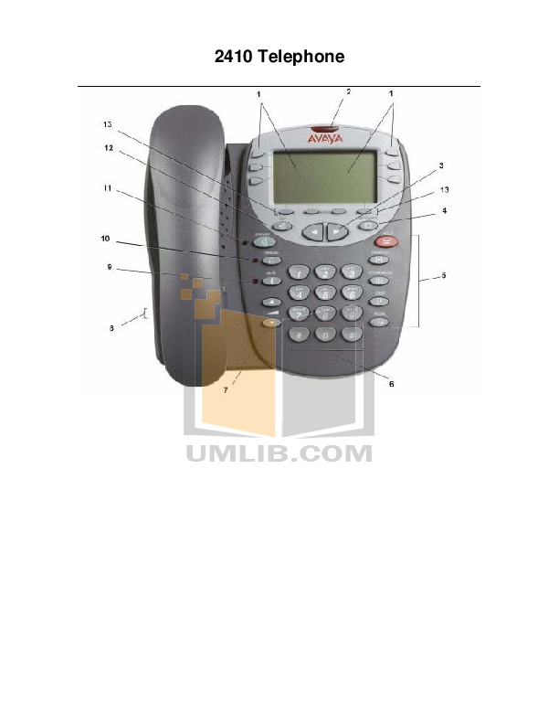 Download free pdf for Avaya 2410 Telephone manual