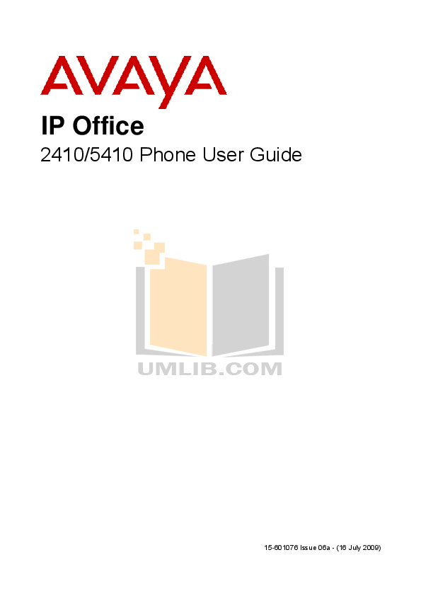 Download free pdf for Avaya 2410 Telephone manual