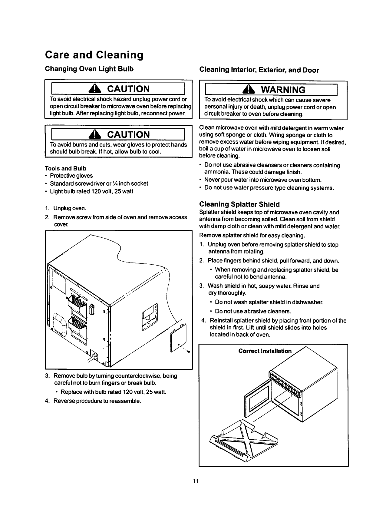 PDF manual for Sharp Microwave R-1201
