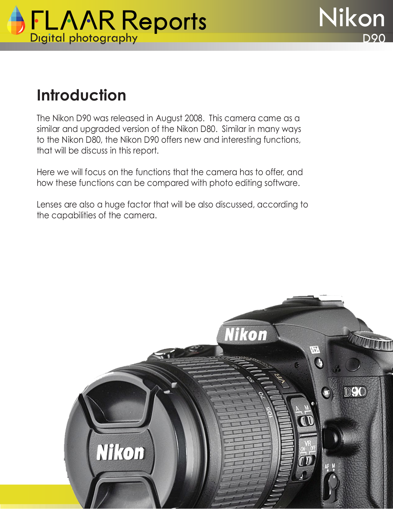 PDF manual for Nikon Digital Camera D90