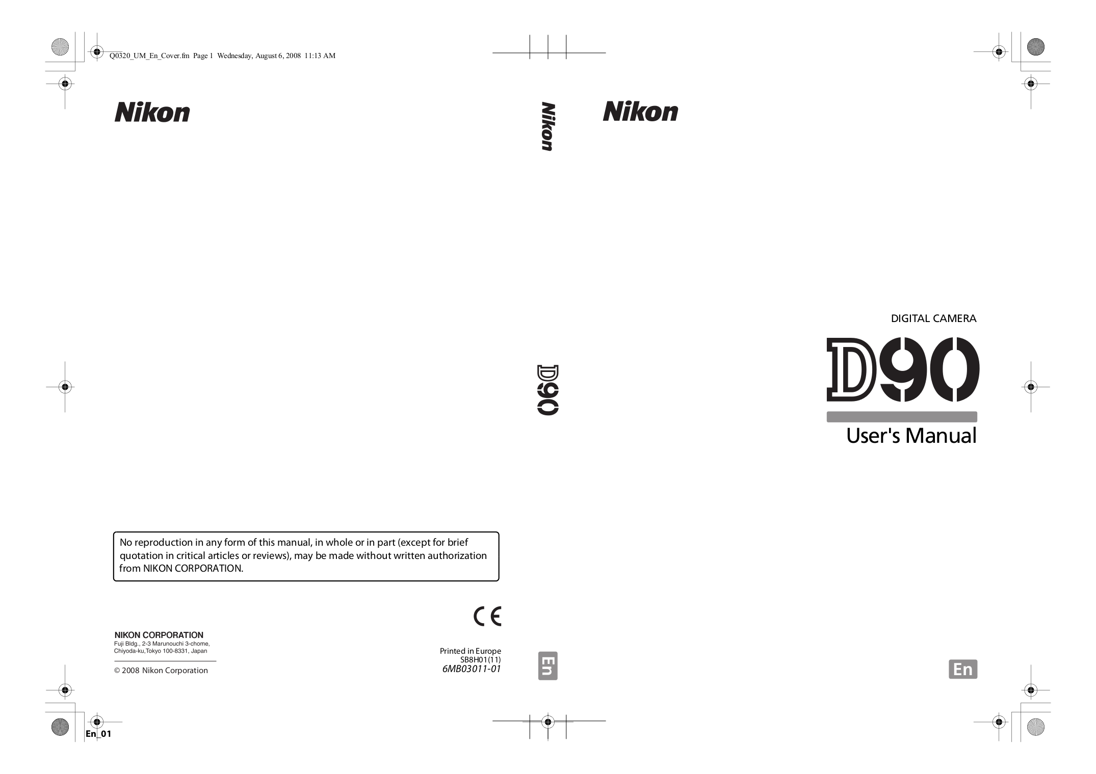 PDF manual for Nikon Digital Camera D90