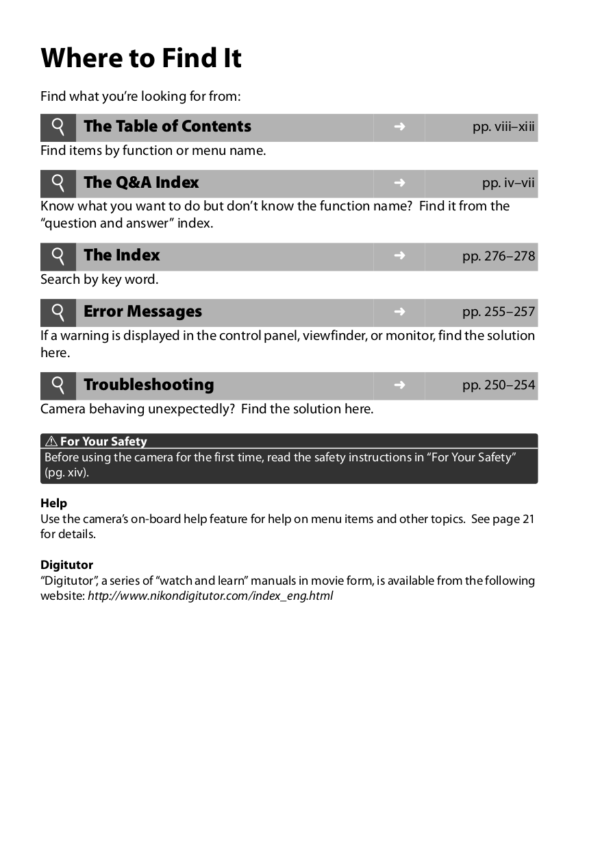 PDF manual for Nikon Digital Camera D90