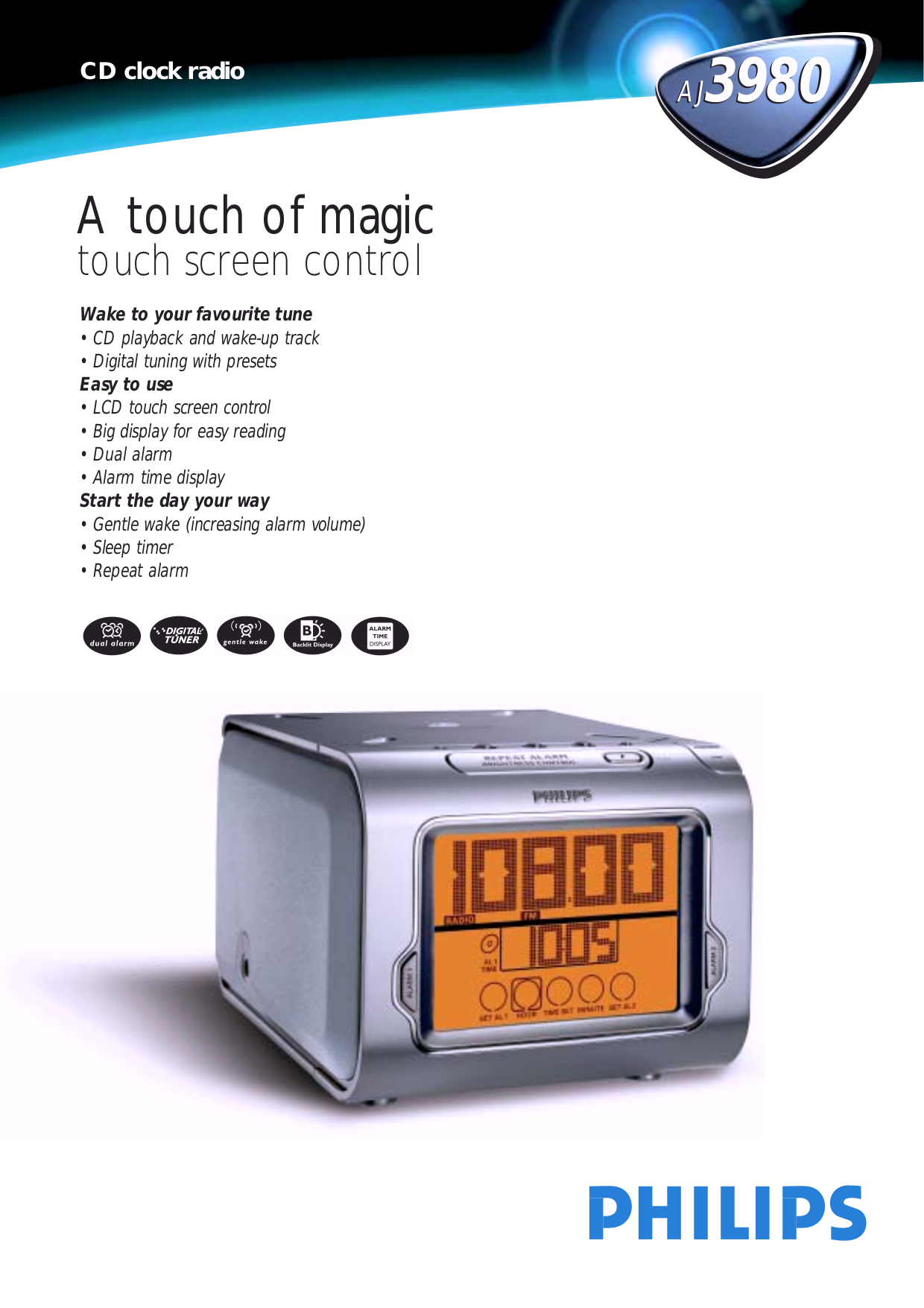 Download free pdf for Philips AJ3980 Clock Radio manual
