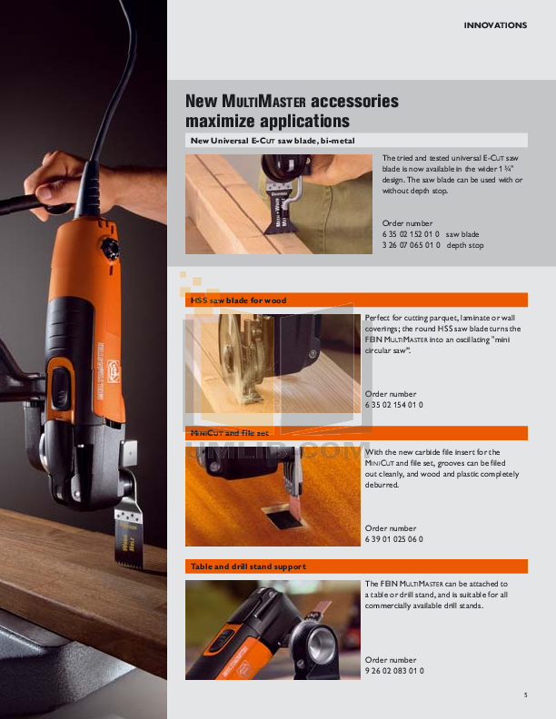 PDF manual for Fein Other MultiMaster FMM 250 Oscilating Tools