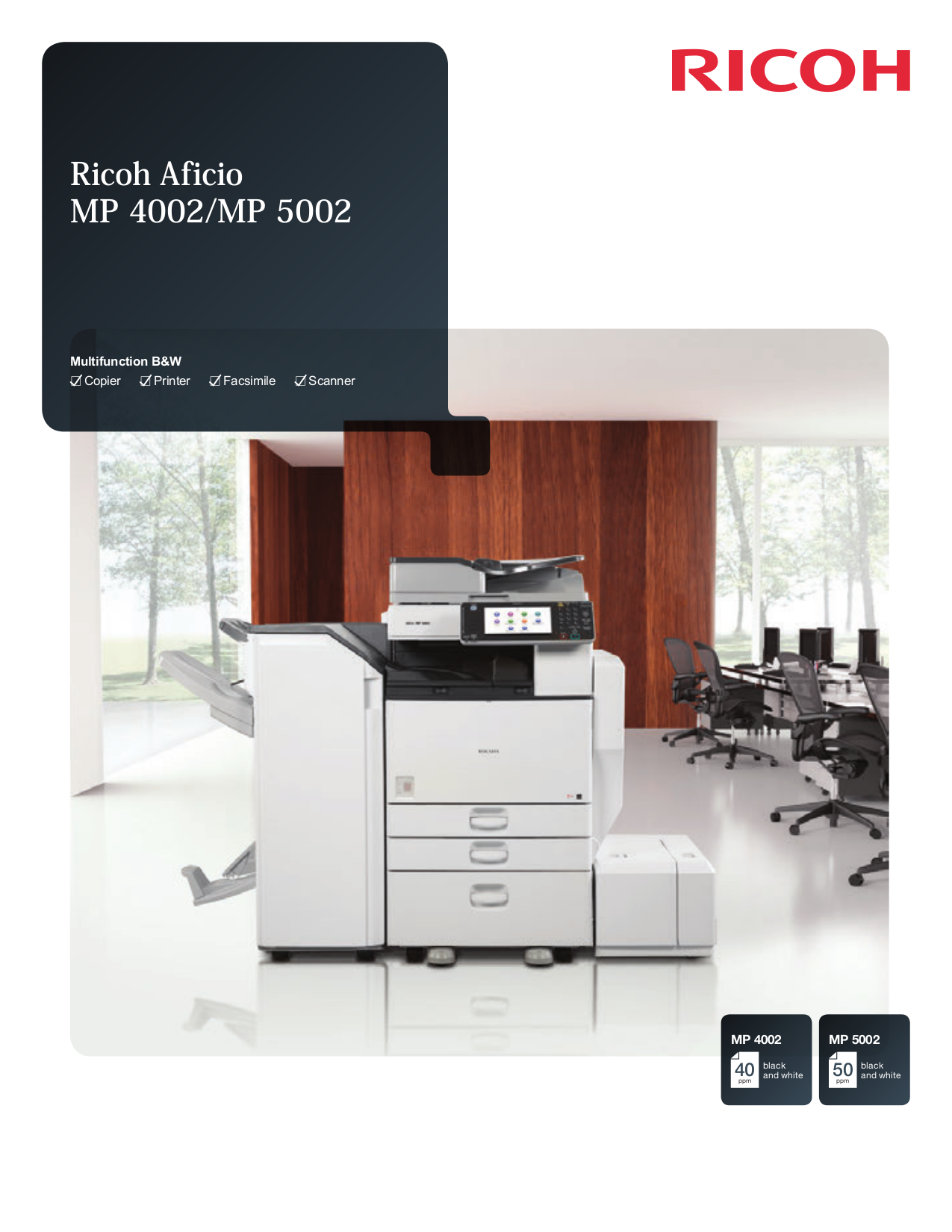 Ricoh Multifunction Printer Aficio 551 pdf page preview