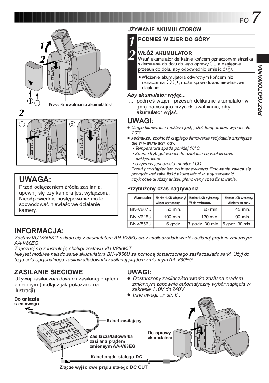 PDF manual for JVC Camcorders GR-DVL9600