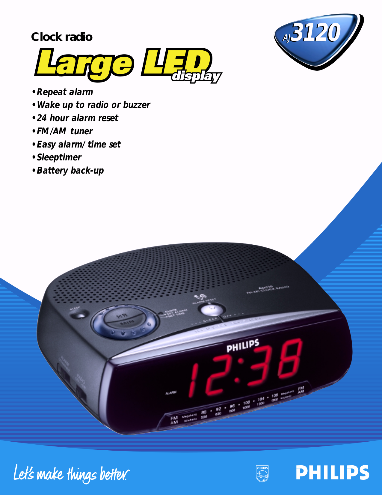 Download free pdf for Philips AJ3120 Clock Radio manual