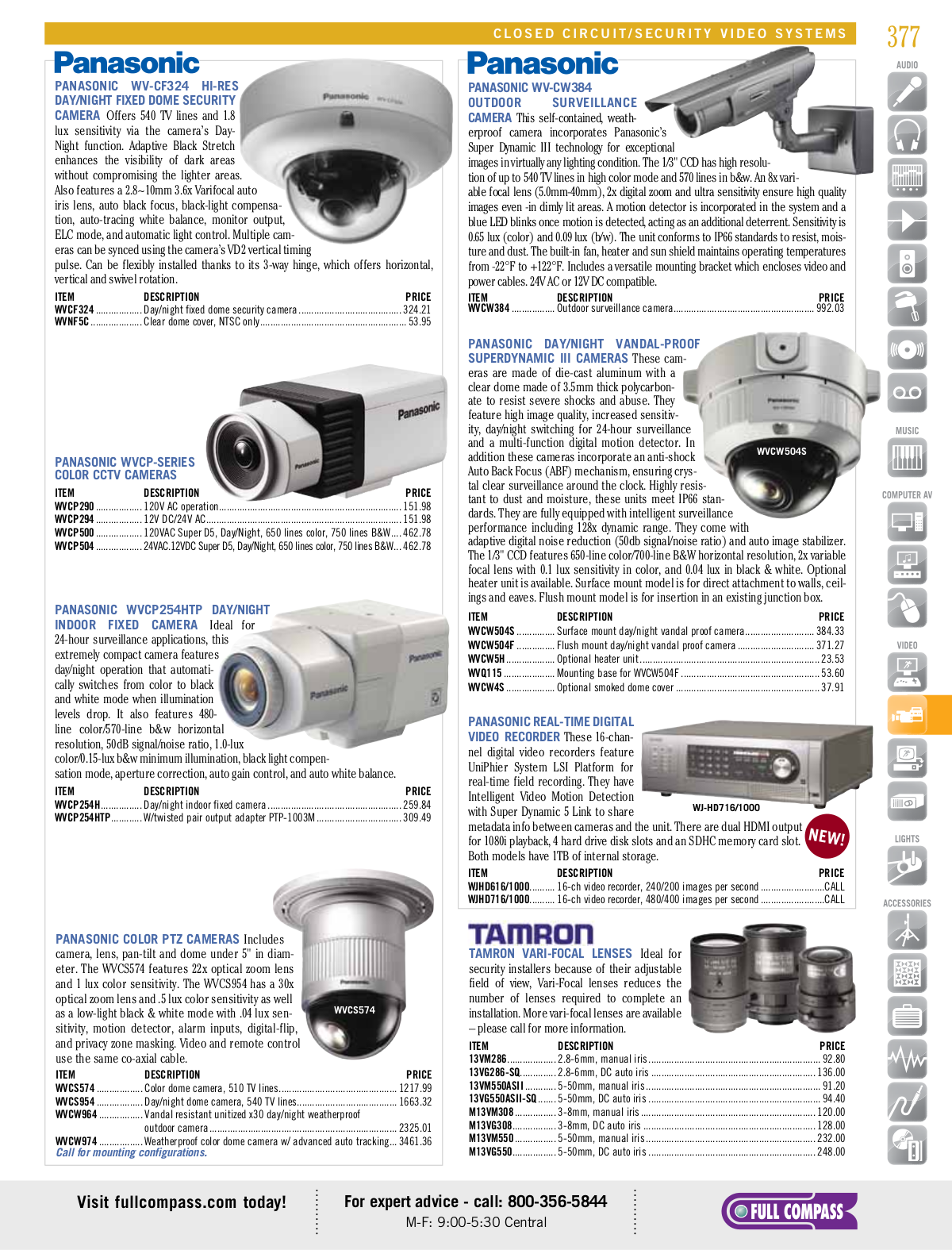 Download free pdf for Panasonic WVCW384 Security Camera manual