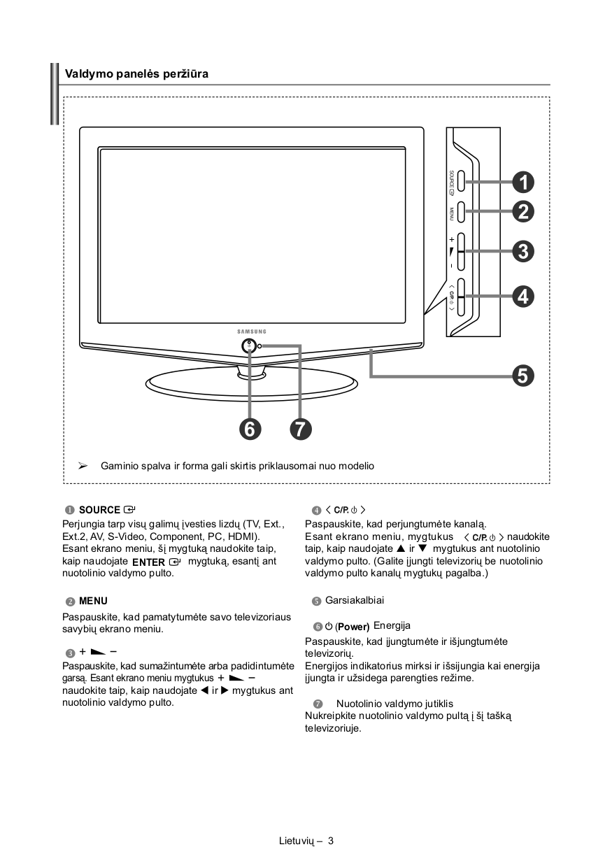 PDF manual for Samsung TV LE32R7