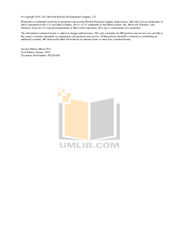 PDF manual for HP Laptop EliteBook 8440p