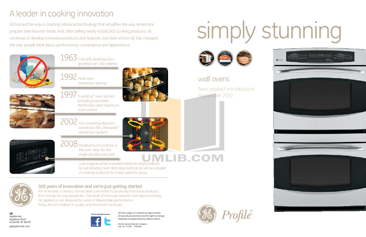 Download free pdf for GE Profile PK956 Oven manual