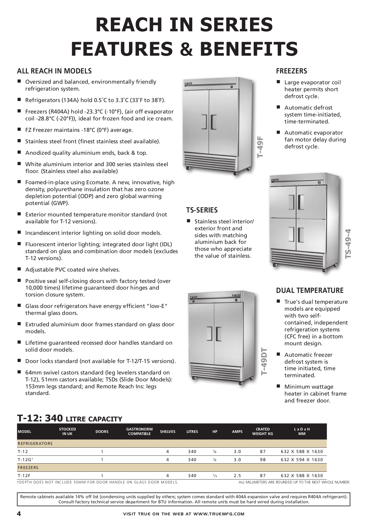 PDF manual for True Refrigerator T36GCS