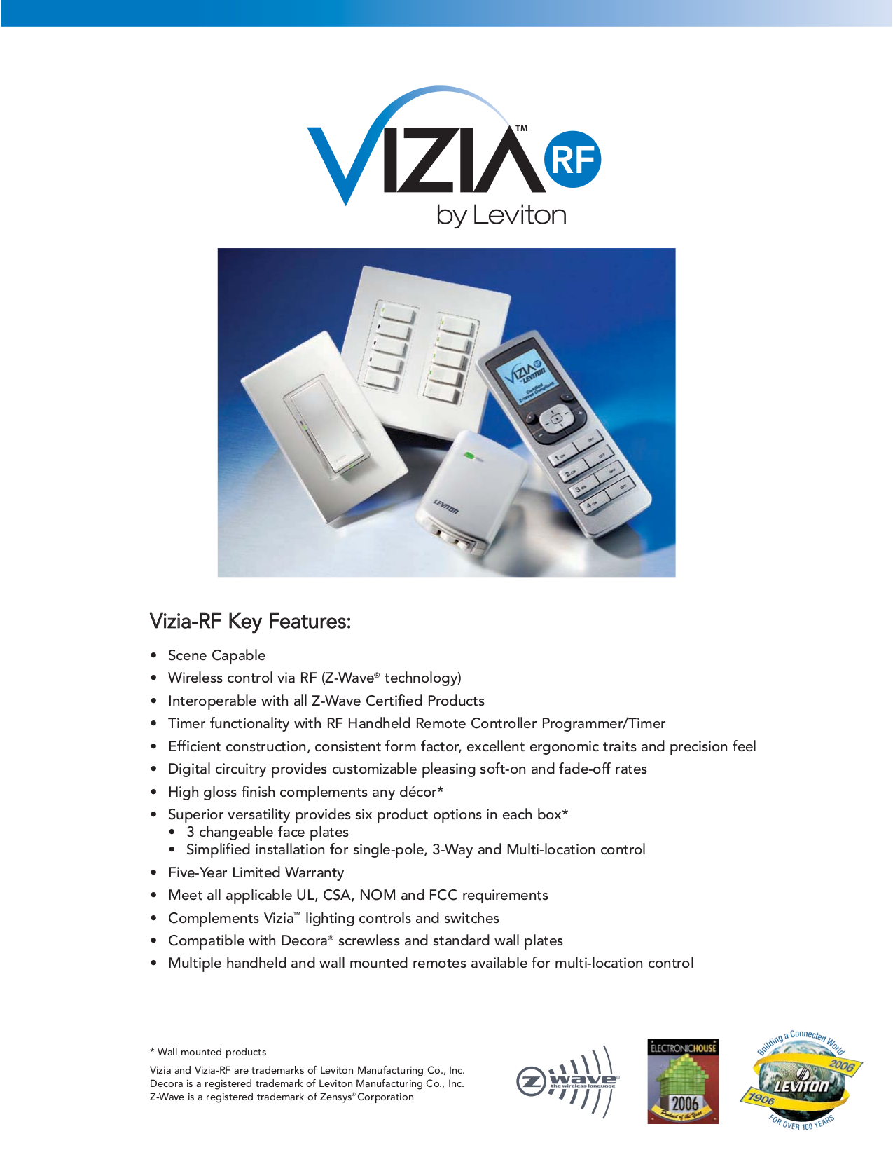 Download free pdf for Leviton RZP031LW Dimming Module Other manual