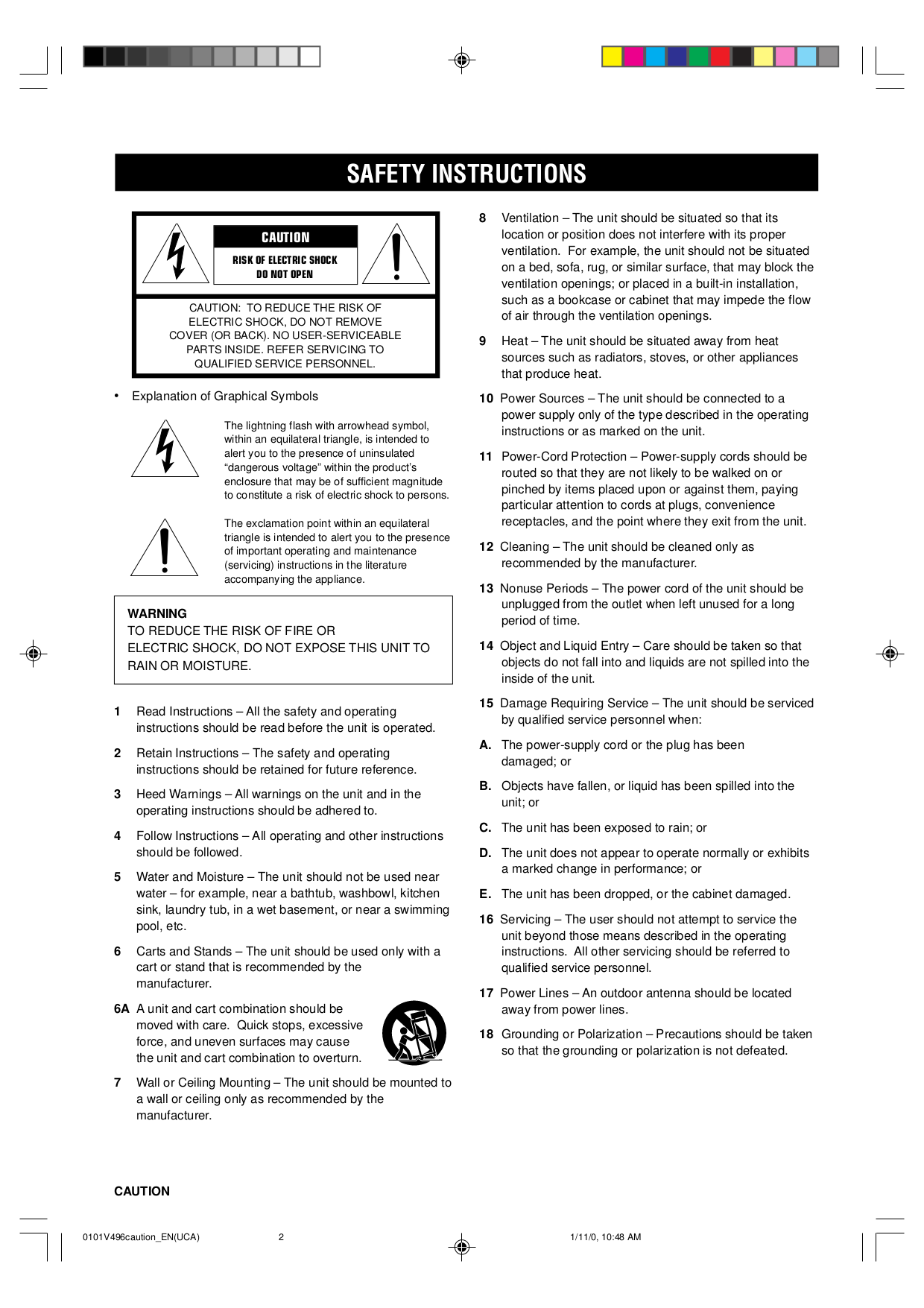 PDF manual for Yamaha Receiver RX-V496