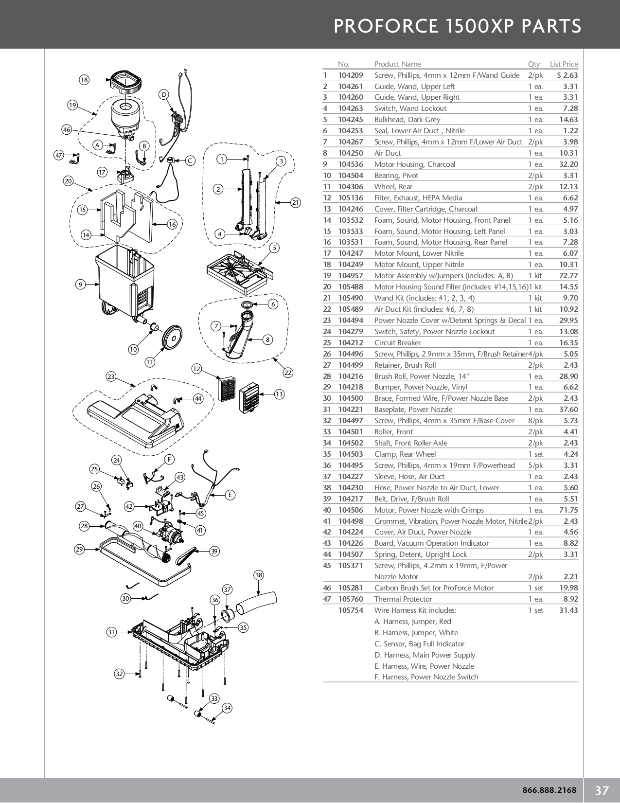 PDF manual for ProTeam Vacuum ProForce 1500XP