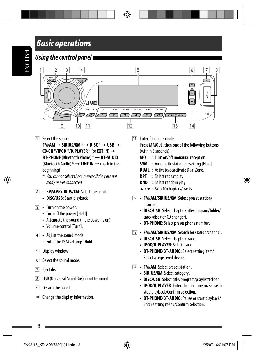 PDF manual for JVC Car Video KVMR9010