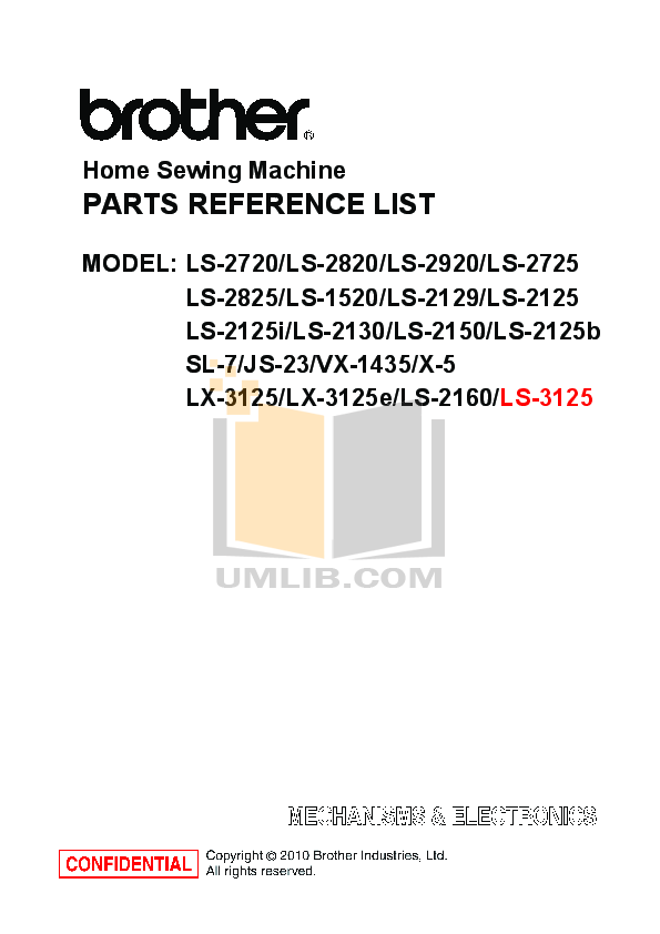 Download free pdf for Brother LS1520 Sewing Machines Other manual