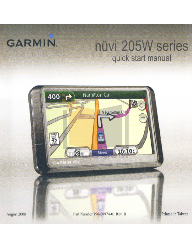 Download free pdf for Garmin Nuvi 265W GPS manual