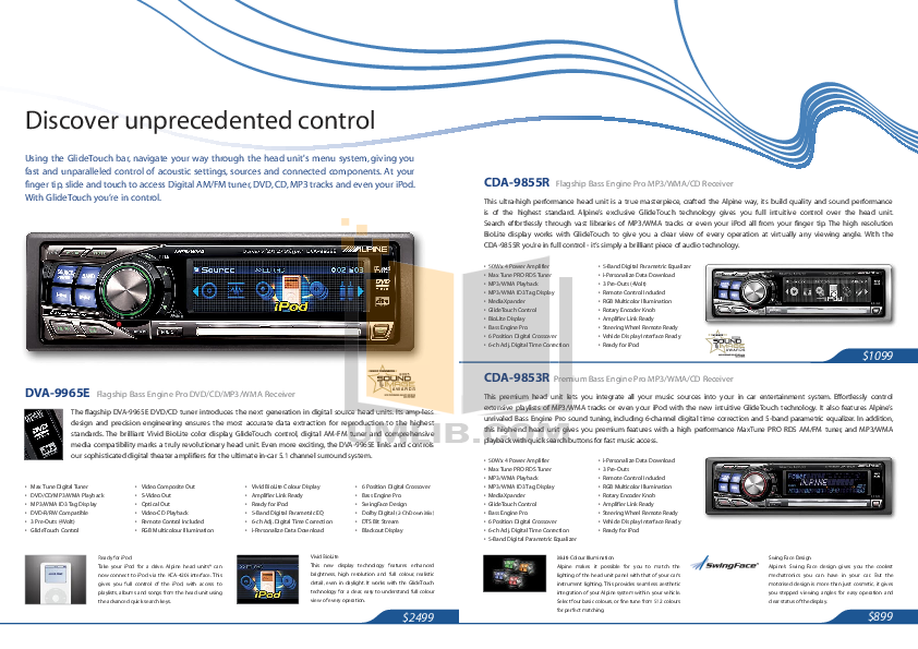 PDF manual for Alpine Car Receiver CDA-9855