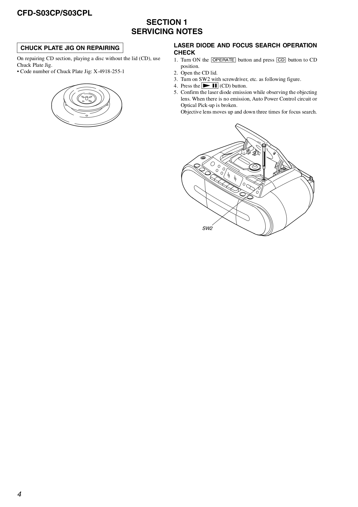 PDF manual for Sony Boombox CFDS01