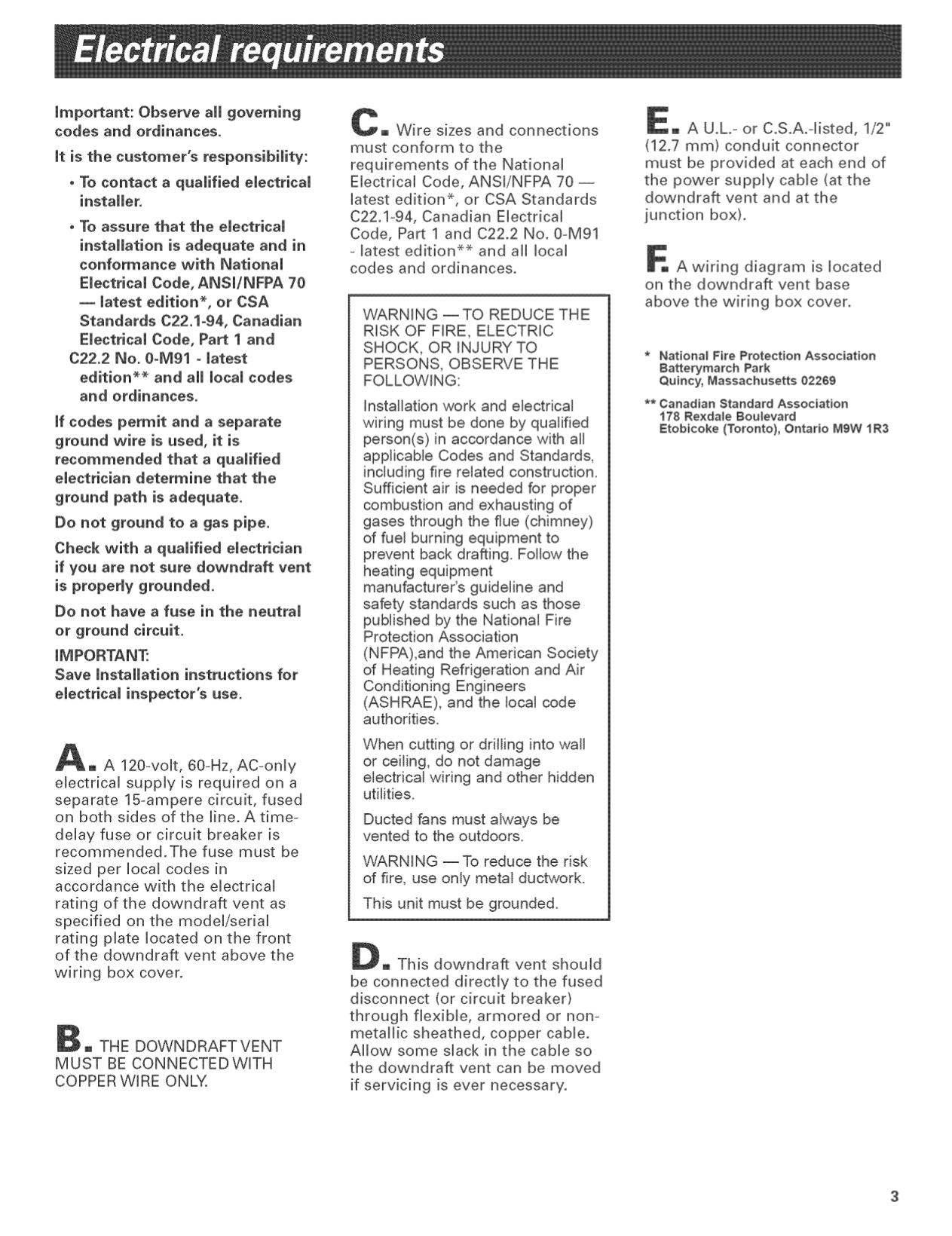 PDF manual for Whirlpool Other GZ7936XHS Range Hood