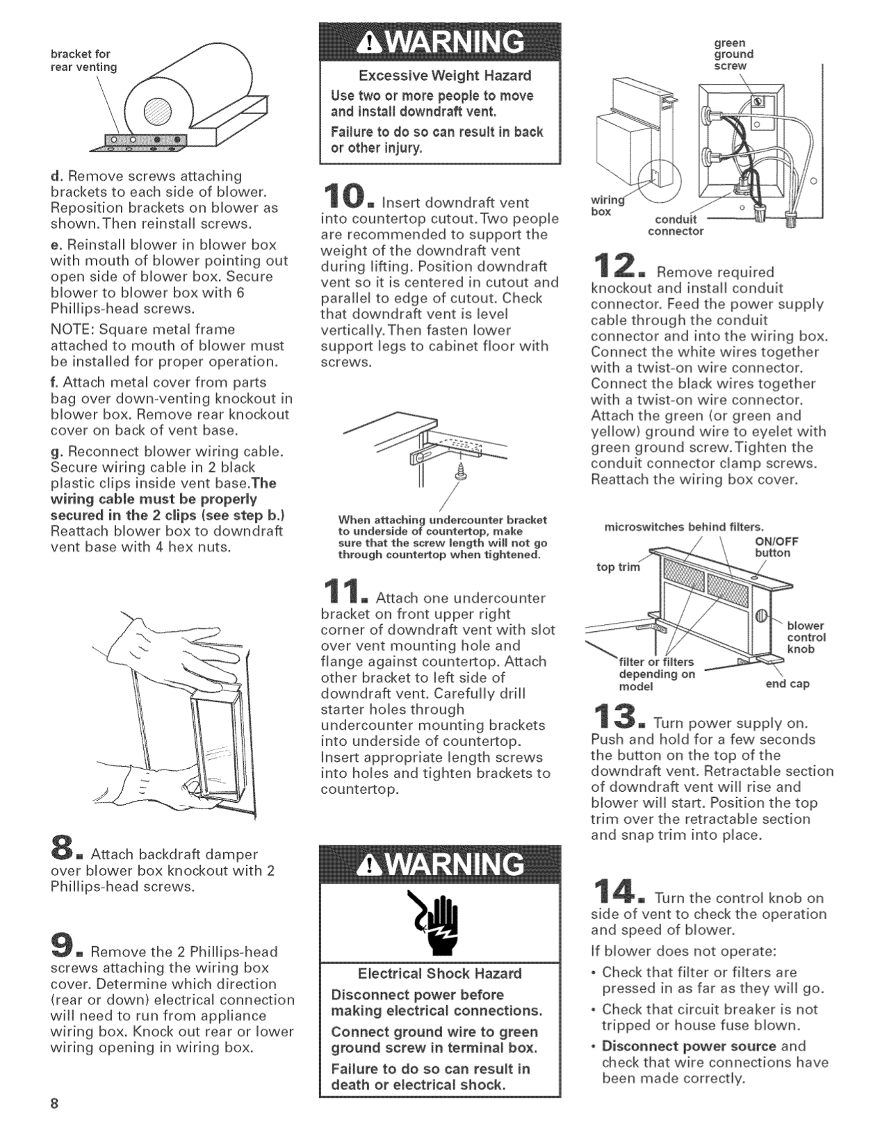 PDF manual for Whirlpool Other GZ7936XHS Range Hood