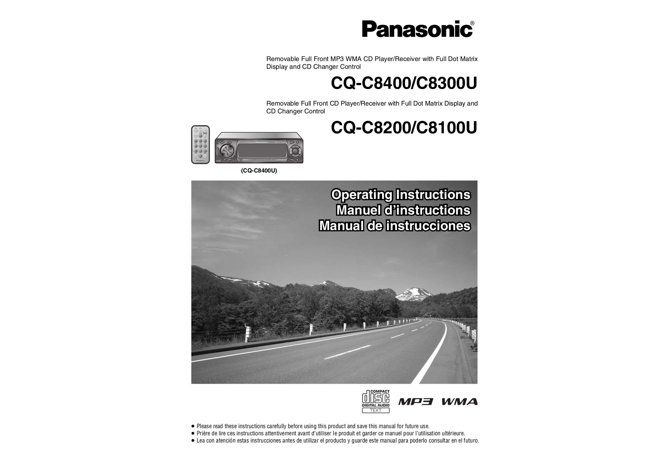 Download free pdf for Panasonic CQ-C8300U Car Receiver manual