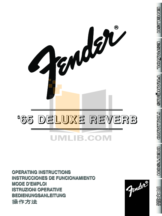 Download free pdf for Fender 65 Deluxe Reverb Amp manual